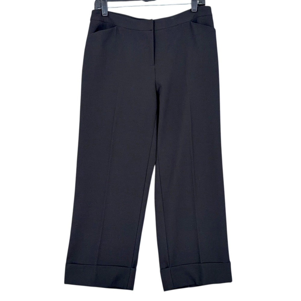 Chico's Black Crops Career Dress Pants‎ Size 0.5 Curvy Wide Leg